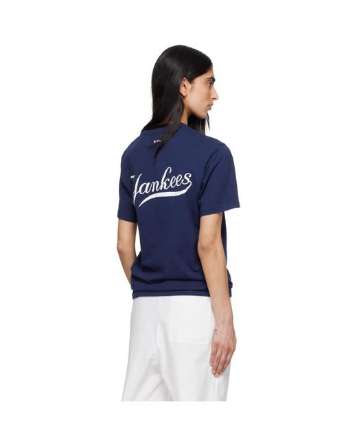 Sporty & Rich Blue '47 Edition 'Yankees' Curve T-Shirt