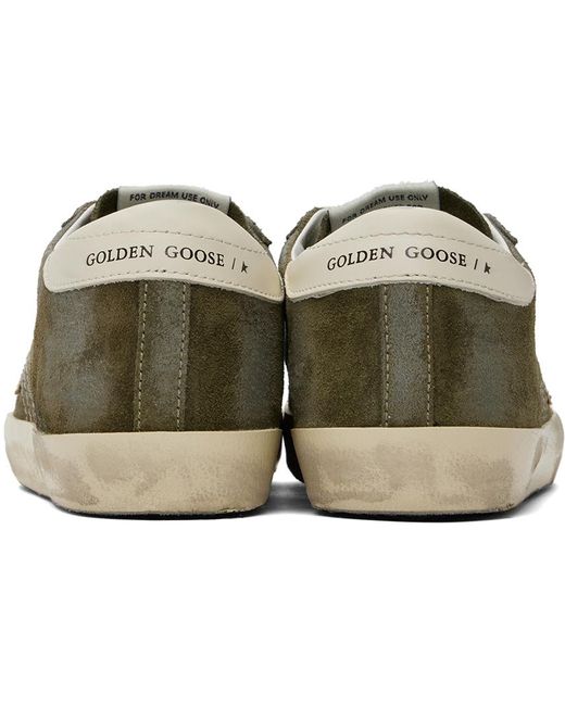 Golden Goose Deluxe Brand Black Khaki Super-star Sneakers