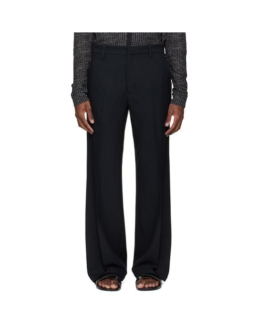 Stockholm Surfboard Club Black Tailored Bootcut Trousers for men
