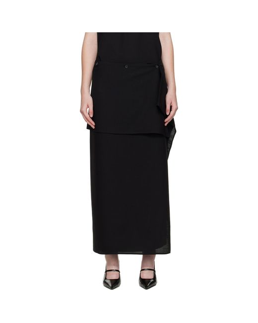 La Collection Black Hailey Maxi Skirt