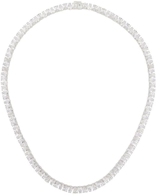 Hatton Labs White Pear Tennis Chain Necklace for men