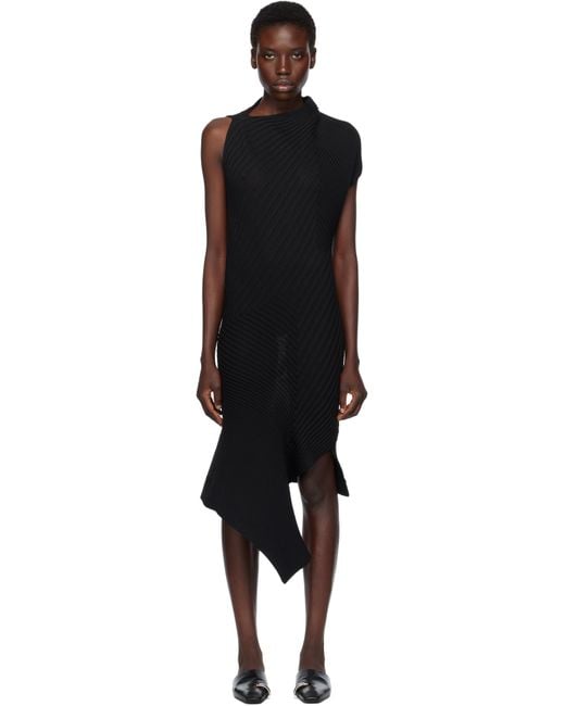 Issey Miyake Black Subdued Maxi Dress