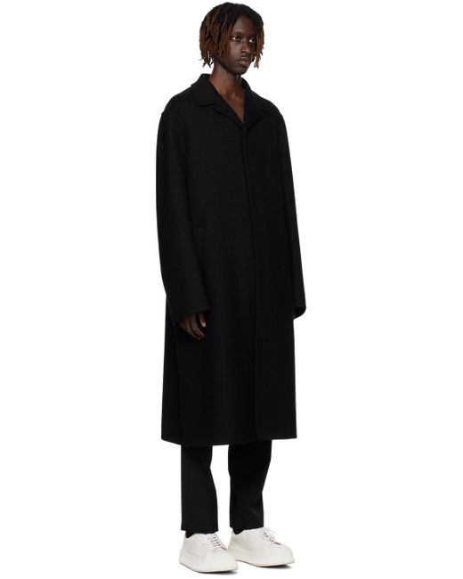 Jil Sander Black Single-breasted Coat for men