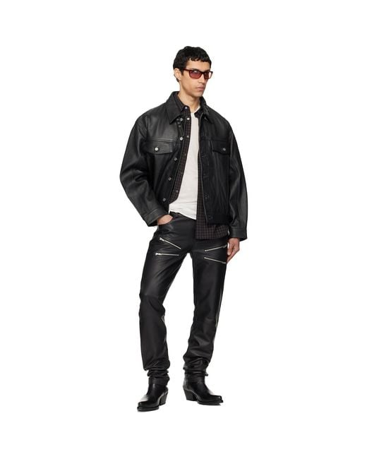 Deadwood Black Oracle Leather Jacket for men