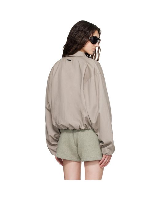 Fear Of God Brown Taupe Full Zip Work Jacket