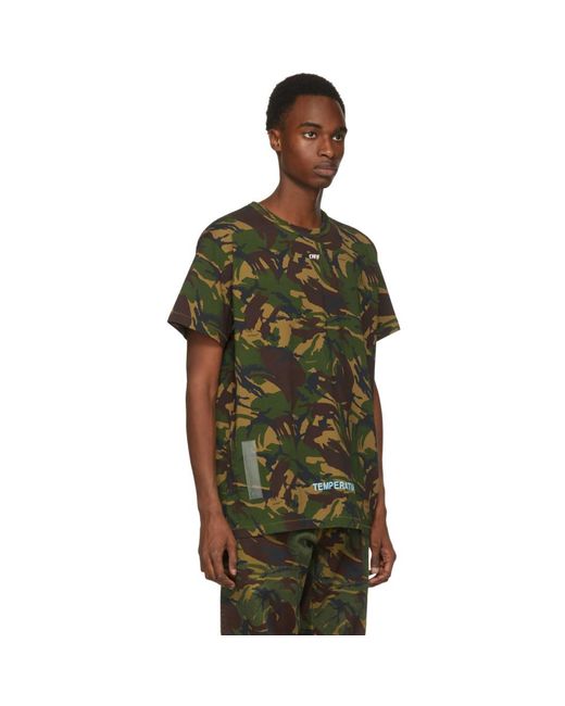 Off-White c/o Virgil Abloh Green Camouflage Arrows T-shirt for Men | Lyst