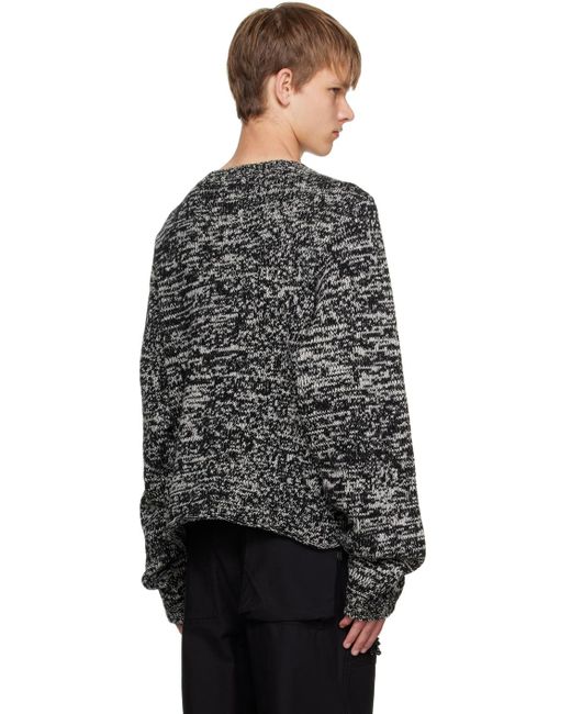 Undercover Black & White V-neck Sweater for men