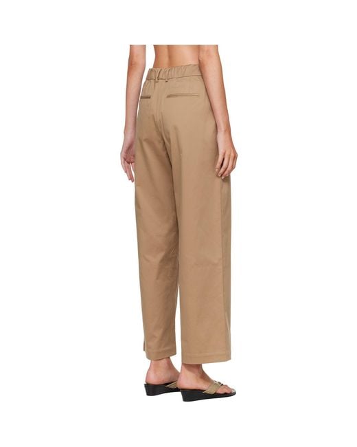 Cordera Natural Low Rise Cotton Trousers