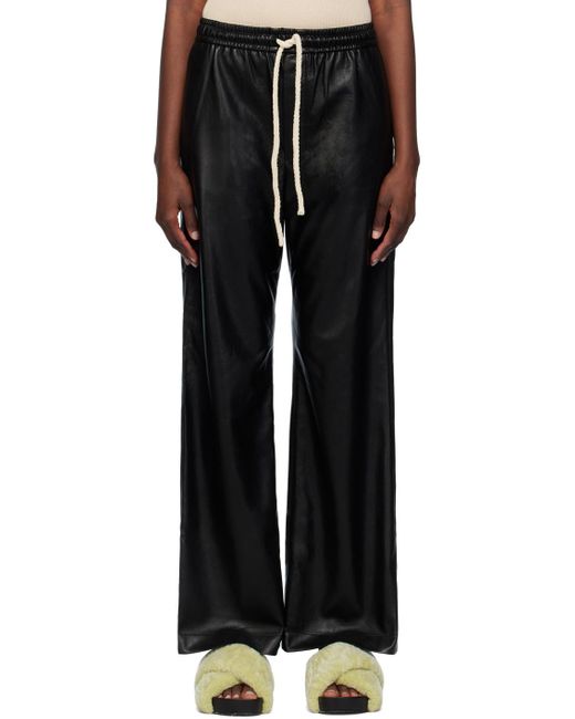 Pantalon gisela noir en cuir synthétique Nanushka en coloris Black