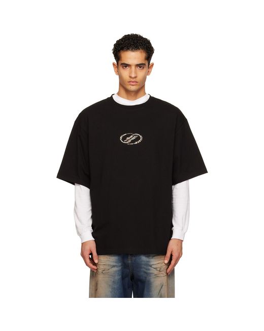 we11done Black Se11Done T-Shirt for men