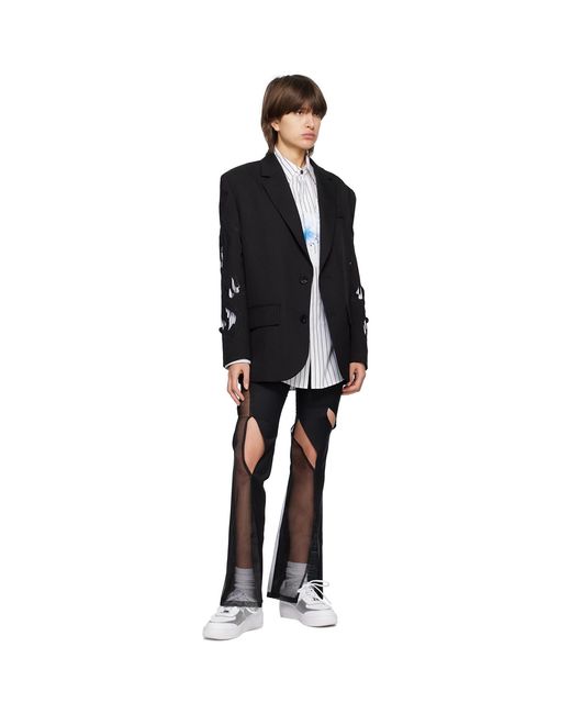 Feng Chen Wang Black Cutout Trousers