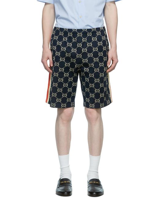 Gucci Cotton gg Jacquard Shorts for Men | Lyst