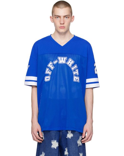 Off-White c/o Virgil Abloh Blue Football T-shirt for men