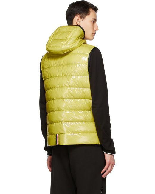yellow down vest