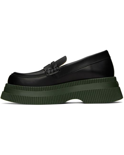 Ganni Black Creeper Wallaby Loafers