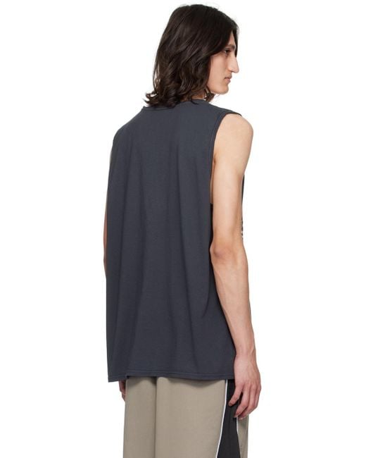 Bluemarble Black Sleeveless T-Shirt for men