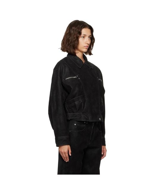 Isabel Marant Black Belma Faux-Suede Jacket