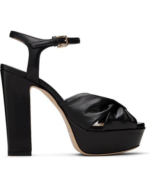 Jimmy Choo Black Heloise 120 Platform Sandals