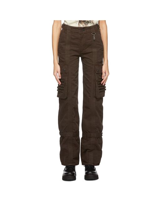 Reese Cooper Brown Canvas Cargo Trousers