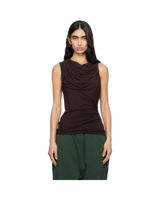 Entire studios Black Drape Tank Top