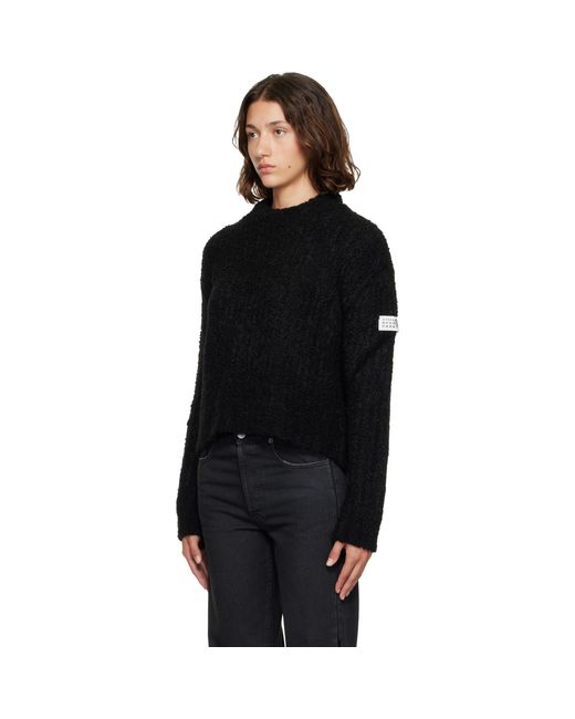 MM6 by Maison Margiela Black Bouclé Sweater