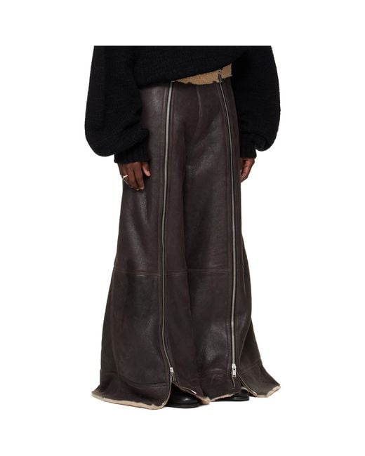 Lu'u Dan Black Ssense Exclusive Shearling Flight Pants for men