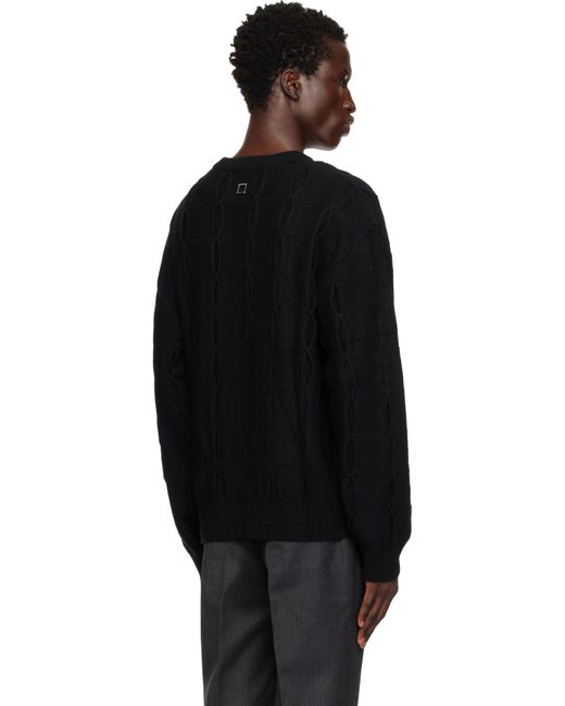 メンズ Wooyoungmi ブラック Weaving Detail セーター Black