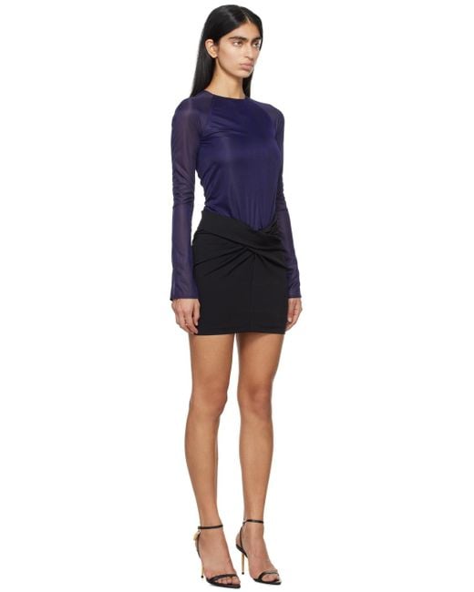 16Arlington Blue & Black Tevra Minidress