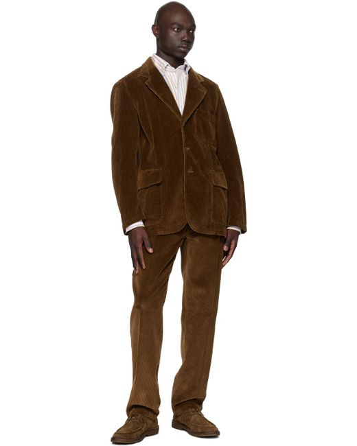 Drake's Brown Games Trousers for men