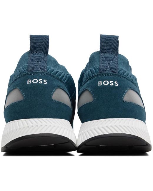 Boss Blue Sock Sneakers for men