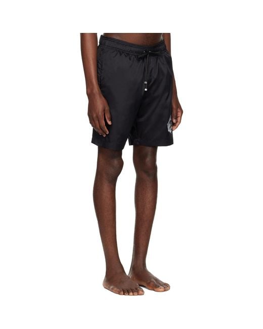 Amiri Black Chateau Crest Swim Shorts for men