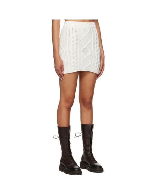 ROKH Black Off-white Nylon Miniskirt