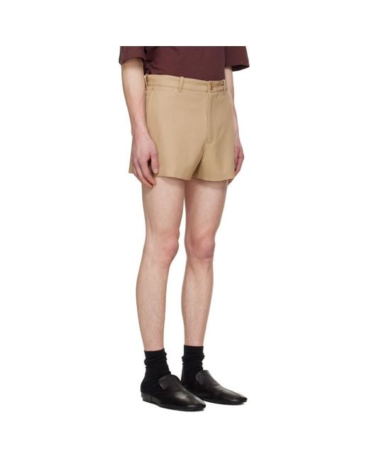Louis-Gabriel Nouchi Natural Suit Wool Shorts for men