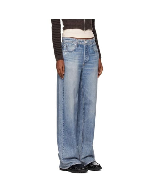 Rag & Bone Blue Rb Miramar Wide-Leg Jeans