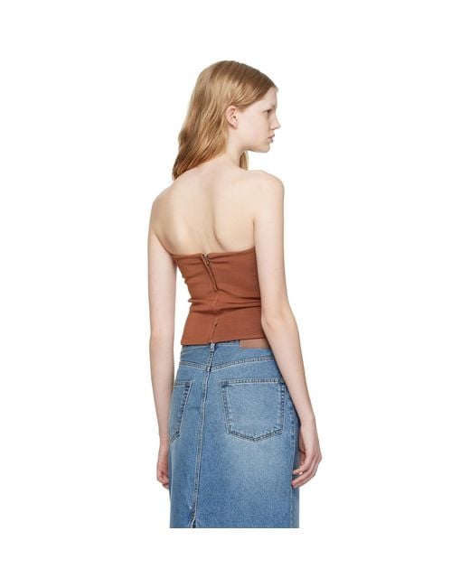 Esse Studios Blue Strapless Tube Top