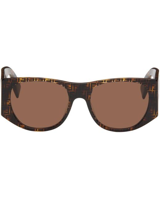 Fendi Black Brown Baguette Sunglasses