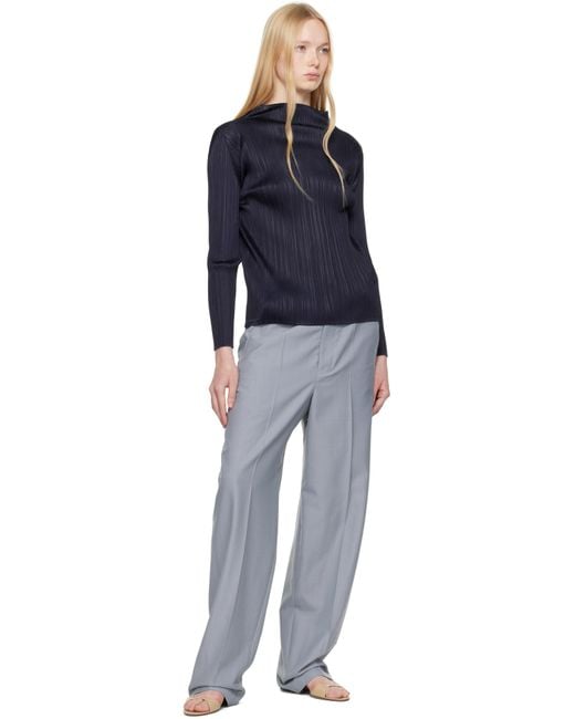 Pleats Please Issey Miyake New Colorful Basics 4 Top in Blue | Lyst UK