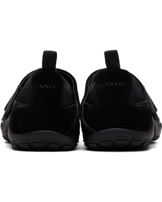 Lanvin Black Lnv1 Knit & Suede Sneakers for men