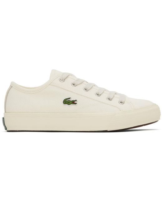 Lacoste Off-white Backcourt Sneakers in Black for Men | Lyst