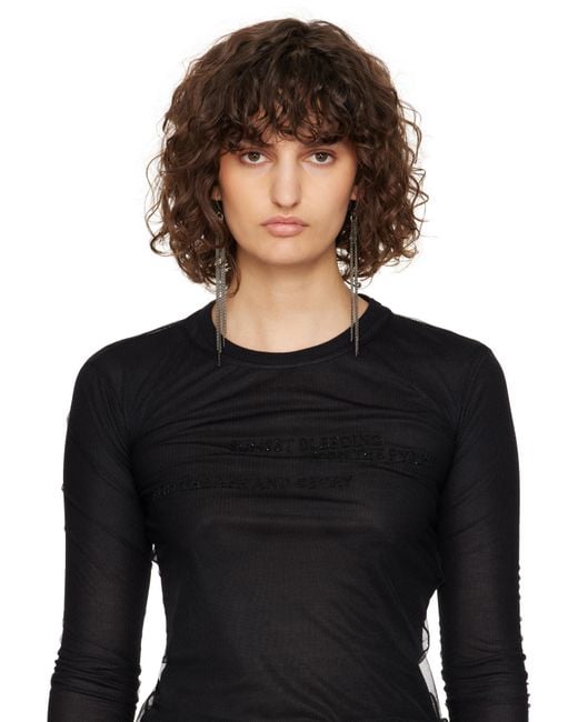 Ann Demeulemeester シルバー Wivi Knottassel ピアス Black