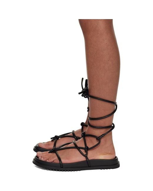 Rick Owens Brown Temple Penta Granola Sandals