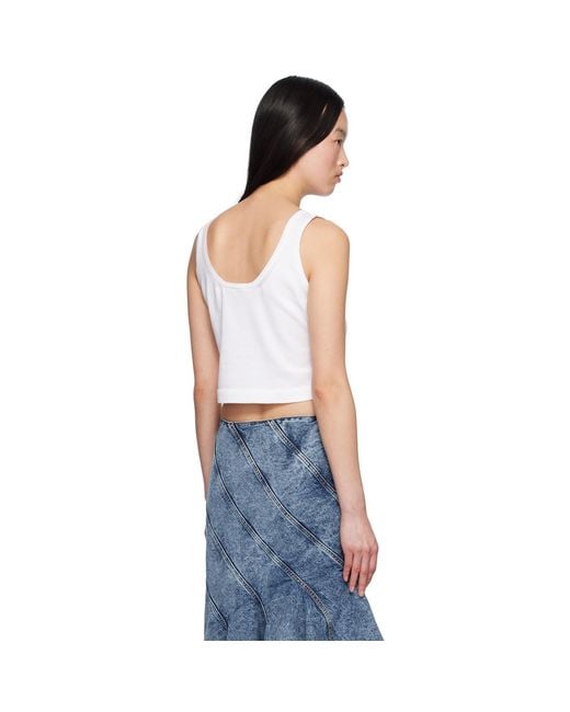 Alaïa Black Crop Tank Top