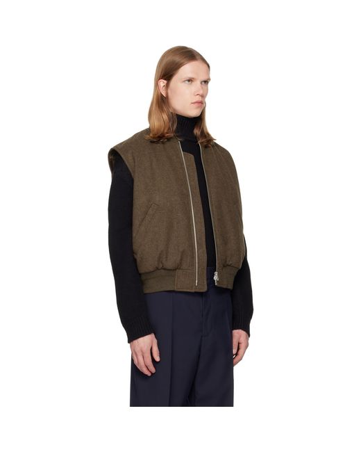 Jil Sander Brown Sport Vest for men