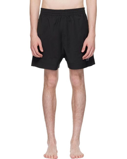 1017 ALYX 9SM Black Embroidered Swim Shorts for men