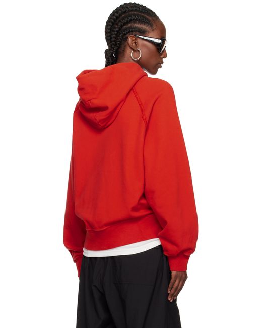 Stone Island レッド 6100023 Brushed Organic Cotton Fleece フーディ Red