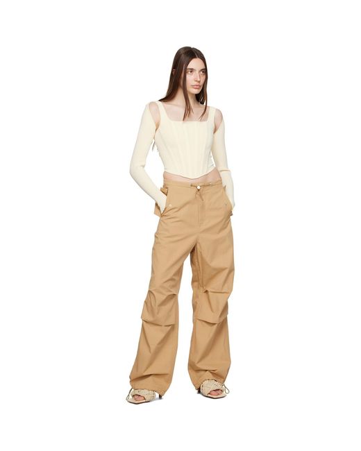 Dion Lee Multicolor Brown Elasticized Trousers