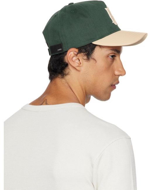 Amiri Green Bicolor Corduroy Cap for men