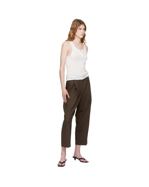 Totême  Black Pleated Straight Trousers