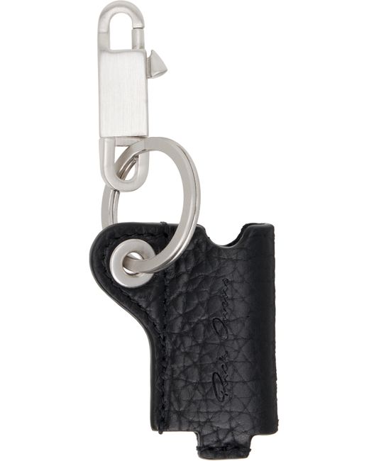 Rick Owens Black Concordians Mini Lighter Holder Keychain for men