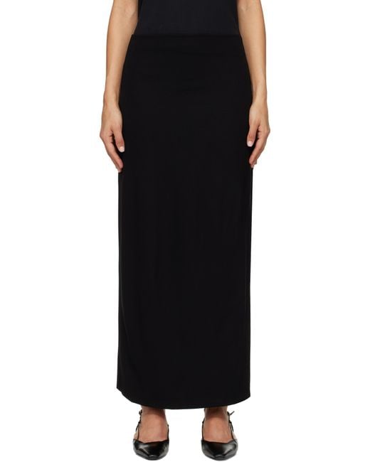 Leset Black Rio Side Slit Maxi Skirt